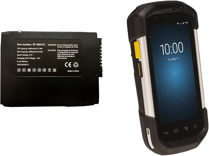 FITHOOD BT-000318 Battery Replacement for Symbol TC70 TC77 TC75 TC72 BT-000318 82-171249-01 82-171249-02 Battery（4500mAh,3.7v）