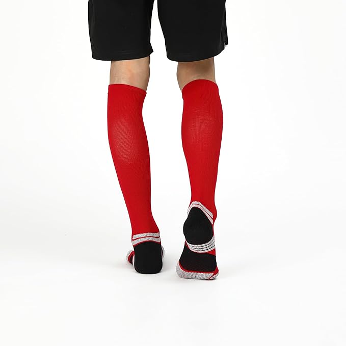 WANDER 3-6 Pairs Men's Athletic Run Cushion Over-the-Calf Tube Socks