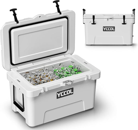 48 Quart Cooler with 72 Hours Ice Retention, Large Insulated Cooler with Built-in Bottle Opener & Drain Plug, Duty Outdoor Cooler for Camping, Beach, Picnic, Fishing, Barbecue