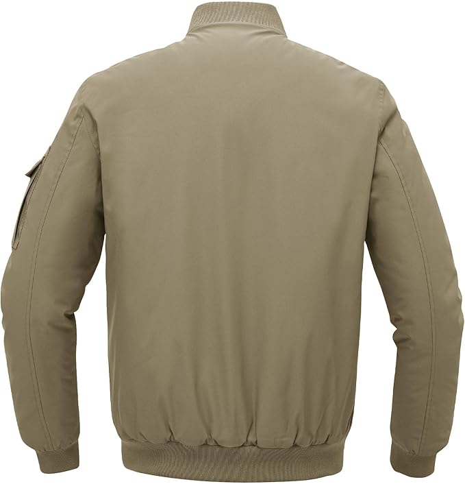 Gopune Men's Windproof Bomber Jacket Warm Water Resistant Windbreaker Winter Outwear Quilted Jackets Coats