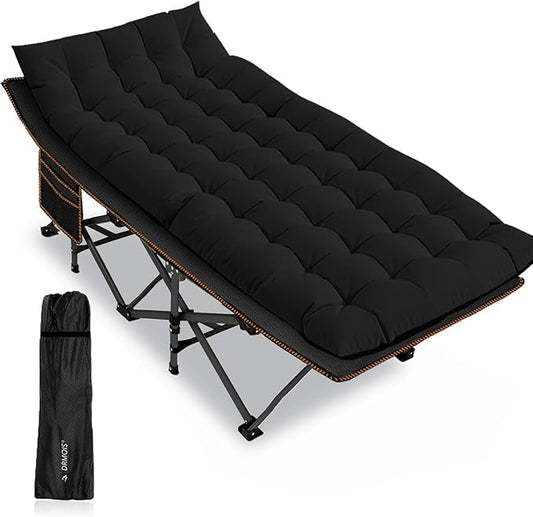 Camping cots, Oversized 32inch Width Portable Foldable Outdoor Bed for Adults Kids, Cot for Traveling Gear Supplier, Office Nap,Support 900 lbs-with Sleeping Pad Mattress