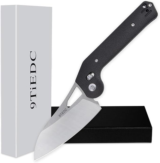 Pocket Folding Camping Knife, Stainless Steel Ultra Sharp Chef Knife with Ergonomic Handle for Cooking, Camping Trip, Outdoor Portable Kitchen