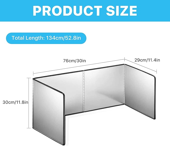 4 Sided Splatter Guard, Foldable Stainless Steel Grease Splatter Screen, Anti Splatter Splash Guard, Proof Baffle Stove Heat Insulation Sheet for Cooking