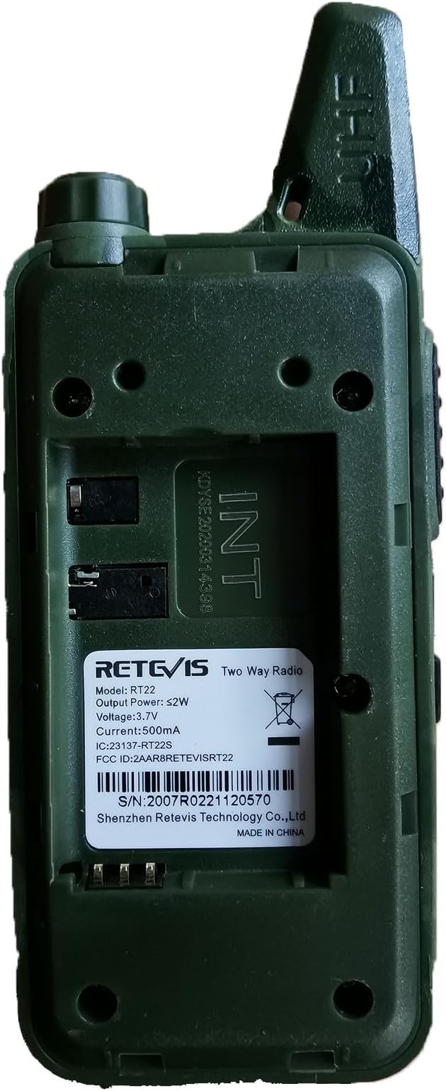 Retevis RT22 Walkie Talkies with Earpiece, Portable FRS Two-Way Radios, Camouflage, Compact, Lightweight, VOX Hands Free, Handheld 2 Way Radio with Headsets(10 Pack)