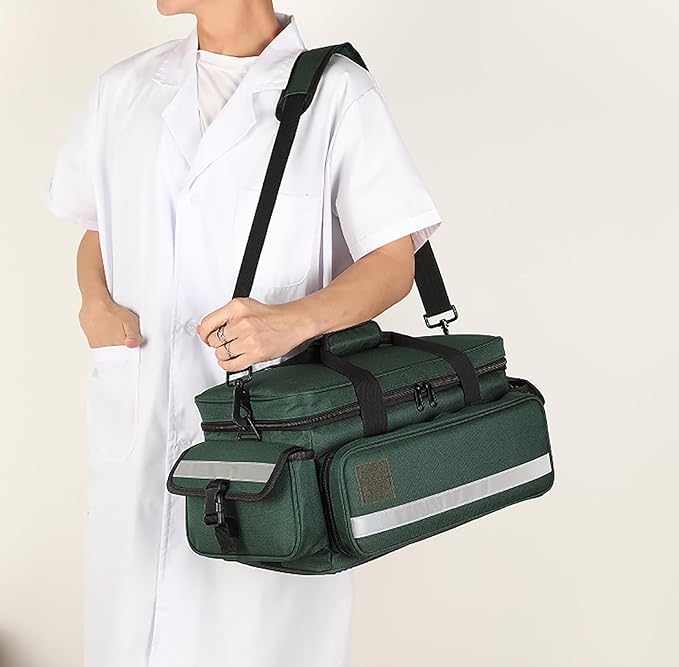 First Aid Bag,Medical Bag,First Responder Bag for Trauma,Medical Bag Organizer with Detachable Dividers for Nurses,Home Health Care,EMT(Bag Only)