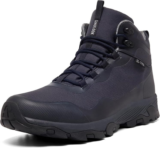 SHULOOK Men's Waterproof Hiking Boots Outdoor Lightweight Breathable Trekking Camping Mountaineering Shoes