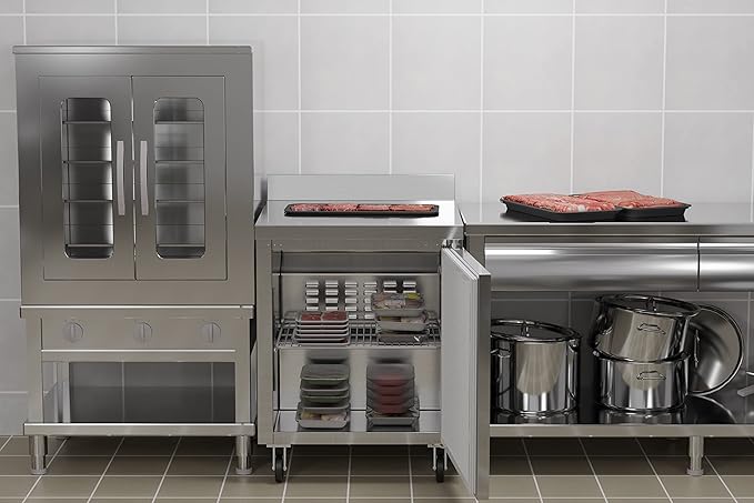 KoolMore FWT-1D-6C 27" Stainless Steel Worktop Commercial 3 1/2” Backsplash-6.3 cu.ft, Freezer Single Door