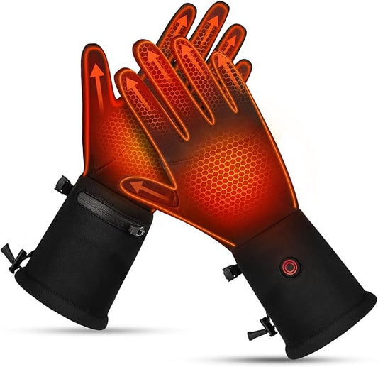 Heated Gloves, Electric Gloves Heated for Men/Women Rechargeable, Waterproof Work Motorcycle Glove for Winter Outdoor