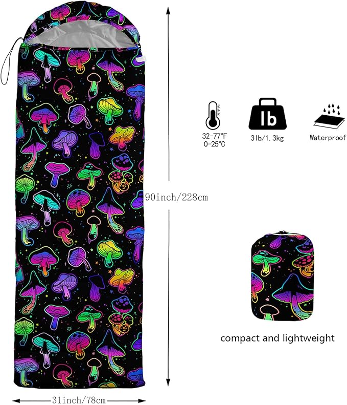 Sleeping Bag for Womens Girls Teens, Waterproof Sleeping Bags Traveling and Outdoors, Camping Gear Equipment
