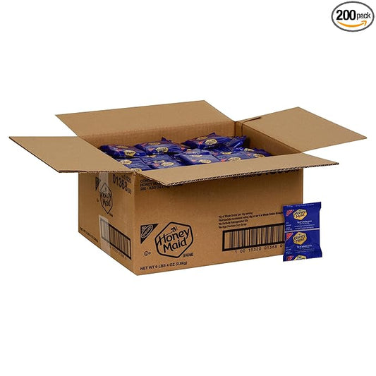 Honey Maid Graham Crackers, Bulk Lunch Snacks, 200 - .5 oz Snack Packs