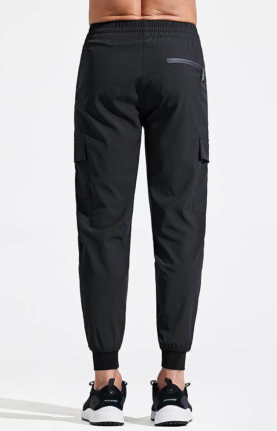 Libin Men's Lightweight Joggers Quick Dry Cargo Hiking Pants Track Running Workout Athletic Travel Casual Outdoor