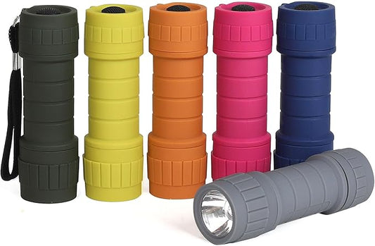 6-Pack Small Flashlights Set, Super Bright 100 Lumen LED Flashlight Pack with 18-Piece AAA Batteries Included, Mini Flashlight, Outdoor Flashlight for Camping, Hiking, Emergency