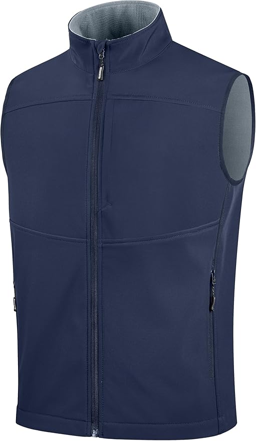 FREE SOLDIER Men's Lightweight Golf Vest Outerwear Windproof Sleeveless Softshell Jacket Running Vest