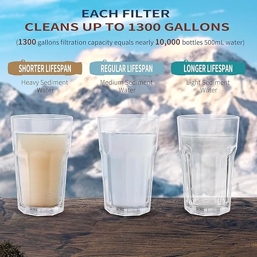 5 Pack Personal Water Filter Straw for Drinking Survival, 0.1-Micron Portable Water Purifier Straw Filters for Camping, Hiking, Travel, Backpacking & Emergency Preparedness