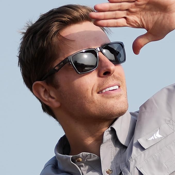 KastKing FlatRock Polarized Sport Sunglasses for Men and Women, Ideal for Driving Fishing Cycling Running, UV Protection