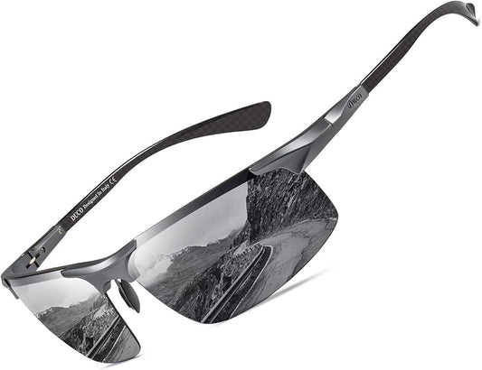 DUCO Mens Sunglasses Polarized Sports Fishing Running Driving Carbon Fiber Sunglasses for Men UV400 Protection DC8277