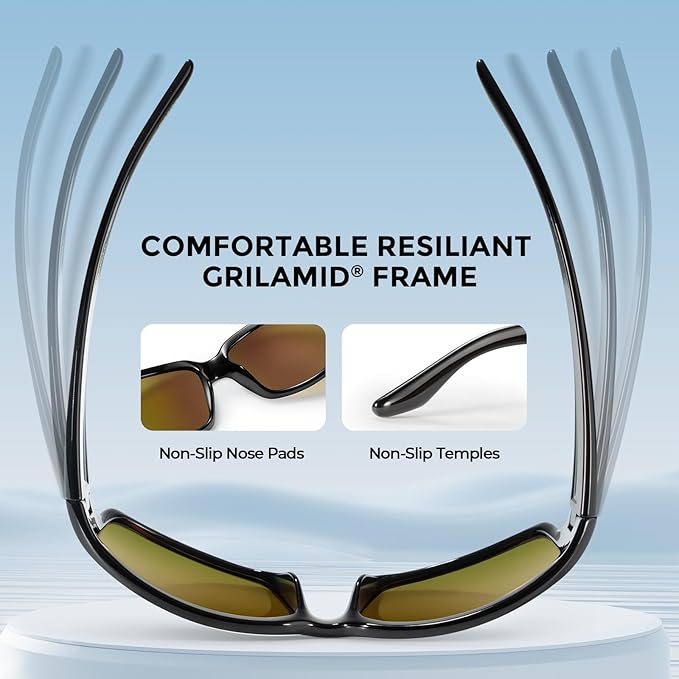 KastKing Skidaway Polarized Sport Sunglasses for Men and Women,Ideal for Driving Fishing Cycling and Running,UV Protection