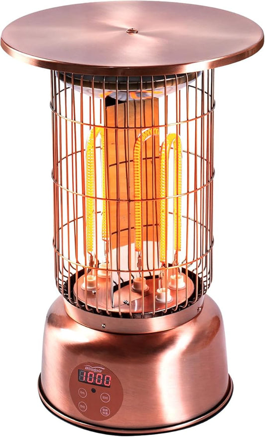 Space Heater, 2000W Electric Heaters Indoor Portable with Thermostat, High Efficiency Heating of Carbon Brazed Tubes Heater for Bedroom, Office and Indoor Use