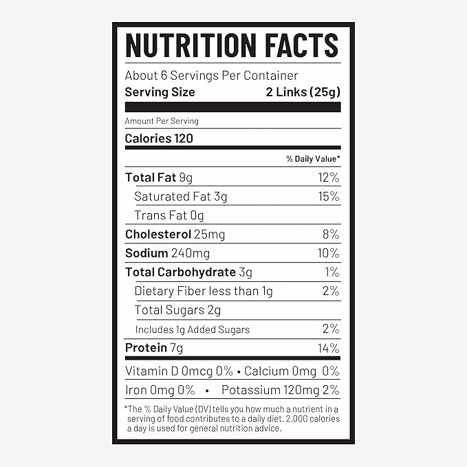 Duke's Pork Hickory Peach BBQ Smoked Shorty Sausages, 7g Protein Per Serving, 5 oz. (Pack of 8)