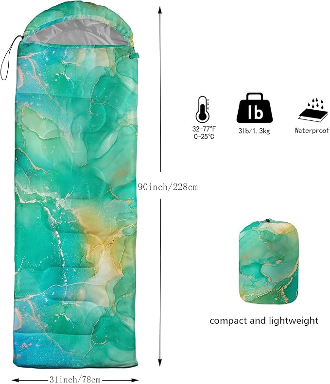 Sleeping Bags for Girls Adults, 3 Season Warm Cool Weather,Lightweight Waterproof Sleeping Outdoors, Camping Gear Equipment