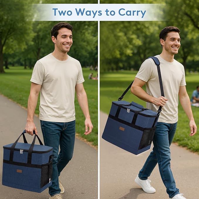 Lifewit Cooler Bag 30/50/60 Cans Collapsible and Insulated Large Lunch Bag Leakproof Soft Cooler Portable Tote for Camping/BBQ/Family Outdoor Activities