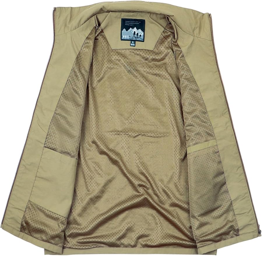 Gihuo Men's Lightweight Quick Dry Outdoor Multi Pockets Fishing Vest