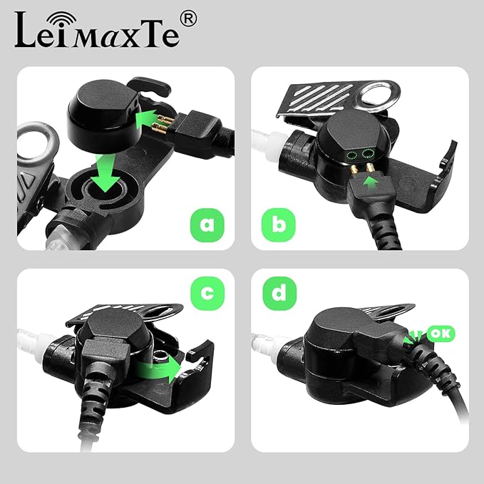 XPR 3500e 3300e Earpiece for Motorola Radio XPR3500 XPR3000 XPR3300 with Mic PTT XPR 3300 3500 3300e 3500e Walkie Talkie Headset Security Acoustic Tube Surveillance Headphone (1 PCS)