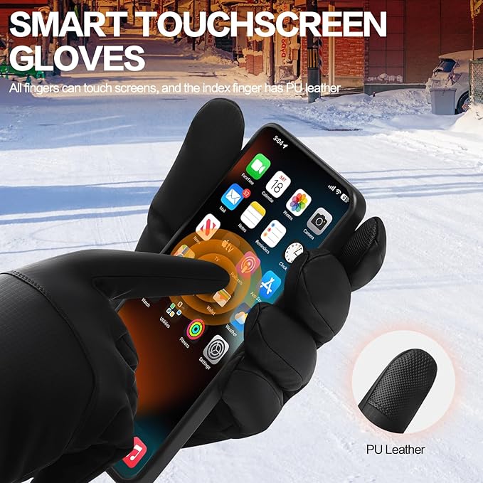 Winter Gloves for Women Running in Cold Weather - Touchscreen Gloves for Bike Hiking