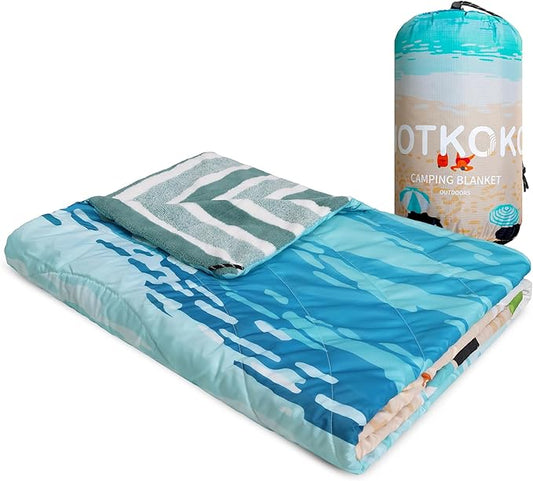 Hooded Outdoor Blanket,Camping Blanket Waterproof,Windproof Portable Warm for Stadium,Sports,Picnic,Car,Pets,56x75in