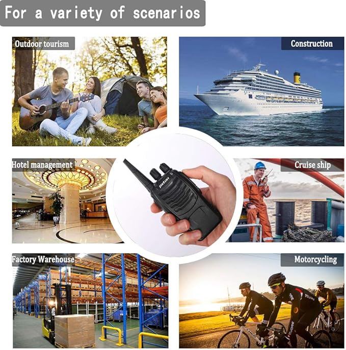 Two Way Radios Long Range Walkie Talkies for Adults with Headphones,16 Channel Handheld 2 Way Radio Rechargeable with Flashlight Li-ion Battery and Charger（6 Pack）
