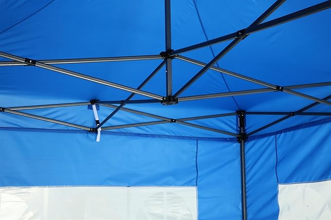 COBIZI 10x10 Pop Up Canopy with 4 Sidewall,Heavy Duty Canopy UPF 50+ All Season Wind Waterproof Commercial Outdoor Wedding Party Tents for Parties Canopy Gazebo with Roller Bag (10 x 10 ft White)