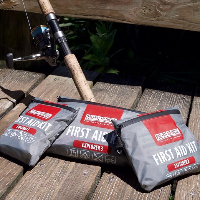 Pac-Kit Watertight Explorer 2 First Aid Kit for Hiking, Camping and Outdoor Activities, 76 Pieces