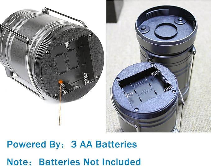 2 Pack LED Camping Lantern ,Battery Powered Hanging Lanterns - Survival Kit for Hurricane, Emergency, Storm, Power Outage