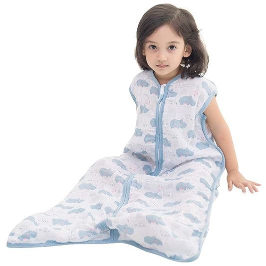 Baby Sleep Sack 6-12 Months Wearable Blanket for Babies 100% Organic Cotton 2-Way Zipper YKK 0.5 TOG Toddler Sleeping Sacks