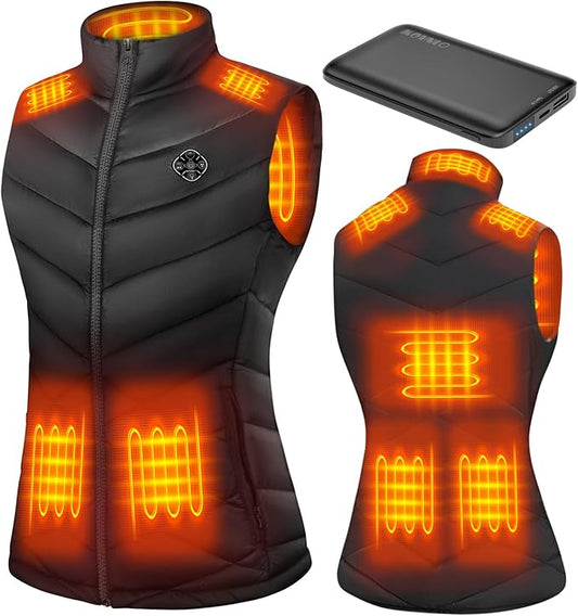 KOVNLO Heated Vest Women with Battery Pack Included, Smart Electric Lightweight Heated Jacket