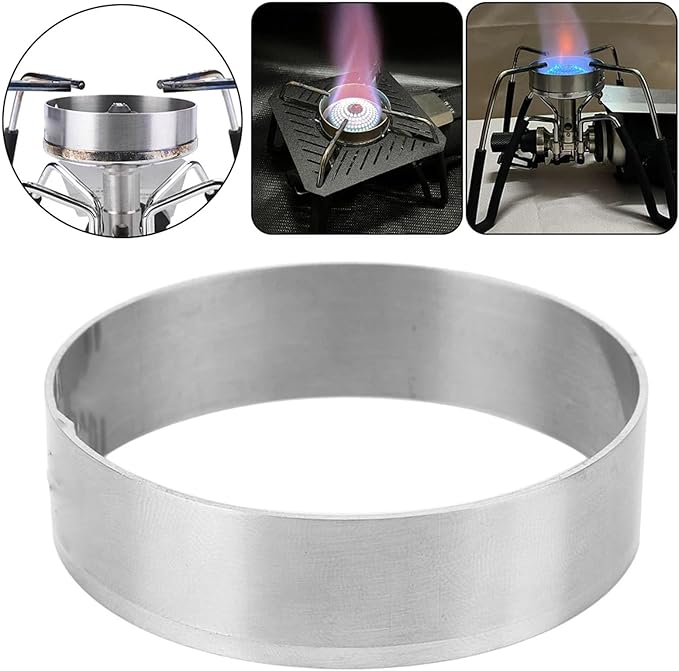 Windproof Ring for Soto 310 Spider Stoves, Stainless Steel Heat Wind Shielding Ring Flame from Wind Interference Ideal for Outdoor Cooking
