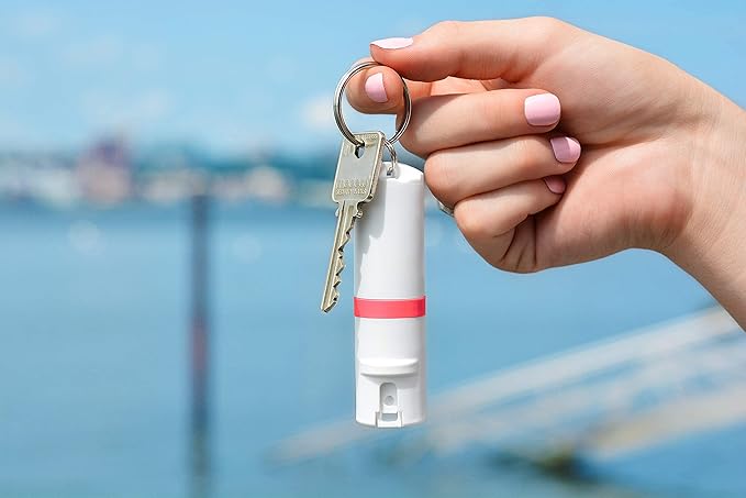 POM Two-Pack Pepper Spray Keychain - Maximum Strength OC Spray Self Defense - Tactical Compact & Safe Design - Quick Key Release - 25 Bursts & 10 ft Range - Accurate Stream Pattern