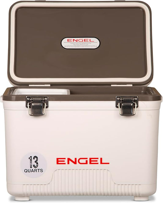 ENGEL 13qt Leak-Proof, Air Tight, Drybox Cooler and Small Hard Shell Lunchbox for Men and Women