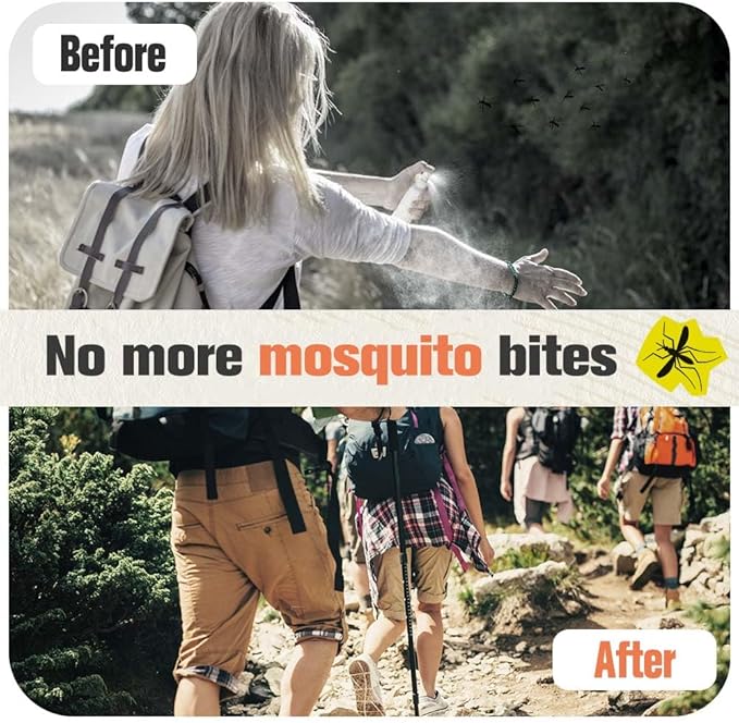 Mosquito Repellent Outdoor Patio, Powerful Indoors Mosquitoes Repellent, Natural Mosquito Deterrent for Kids/Adults, Keep Mosquito Away, Mosquitoes Control for Camping/Patio/Yard/Travel 2P