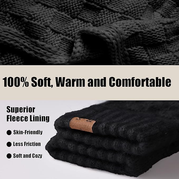 REACH STAR Winter Gloves for Women-Upgraded Touch Screen Elastic Thermal Knit Lining Warm Gloves for Cold Weather