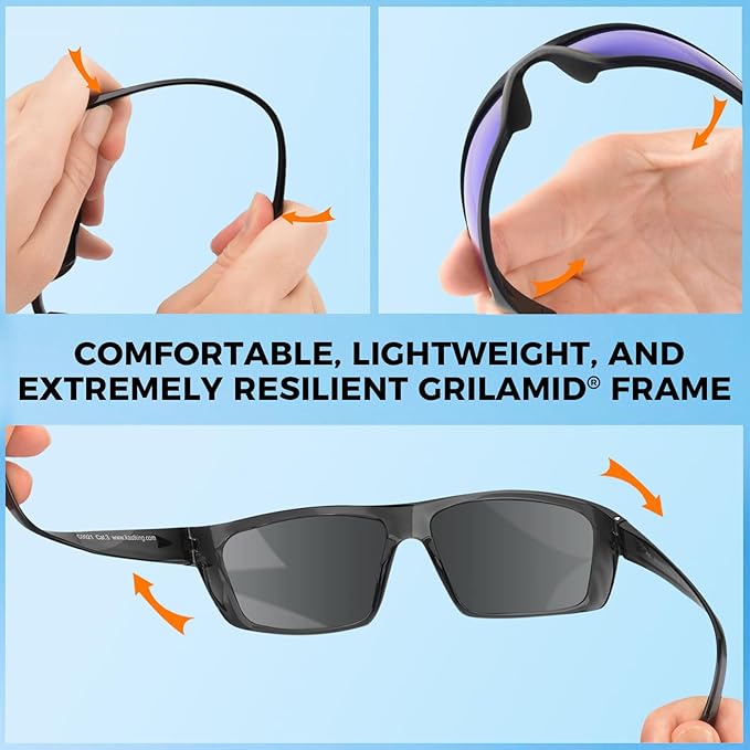 KastKing Huzzah Polarized Sport Sunglasses for Men and Women, Ideal for Driving Fishing Cycling and Running,UV Protection