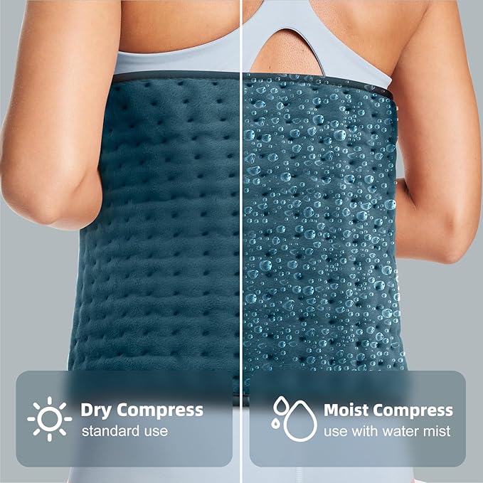 XX-Large Heating Pad for Back Pain Relief, Neck, Shoulder & Cramps - 16''x24'', Moist/Dry Heat, Auto-Off, Machine Washable - Ideal Gift for Christmas & Mother's Day - Gifts for Women, Mom Dad Daughter
