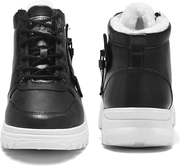 Womens Snow Boots Warm Winter Boots Ladies Fur Lined Ankle Boots Lace Up Outdoor Booties Anti-Slip Sneakers Waterproof Walking Shoes