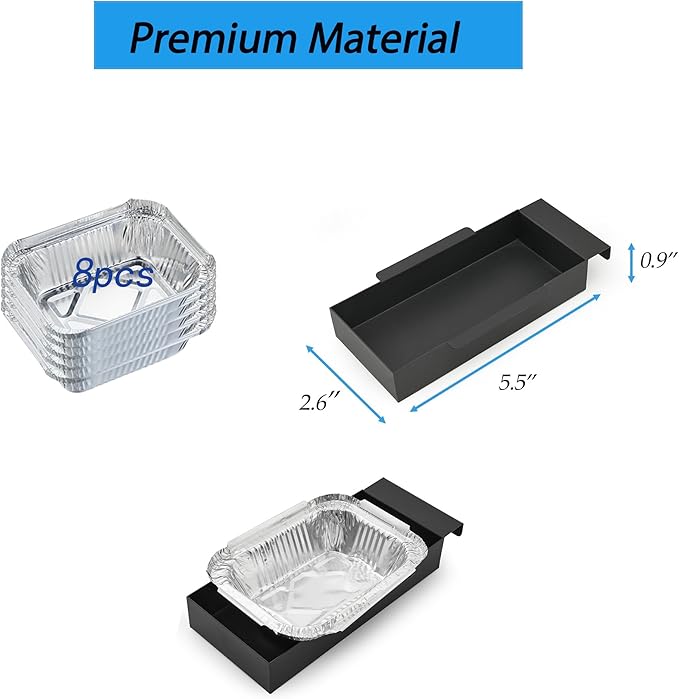 Grease Tray with Catch Pan and Foil Liners, Adjustable Drip Pan for 3/4/5 Burner Gas Grill for Nexgrill, Charbroil, Dyna Glo, Kenmore, Backyard, Expert and More Grill Replacement Parts
