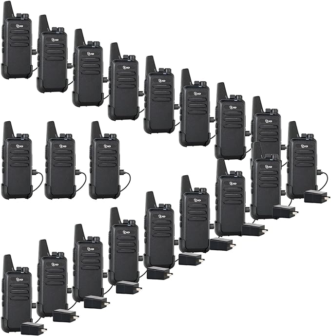 TIDRADIO TD-M8s Walkie Talkies Rechargeable, Long Range Two Way Radio, 2 Way Radio for Adults, Mini Portable for Business Commercial Work School Church Restaurant (20 Pack)