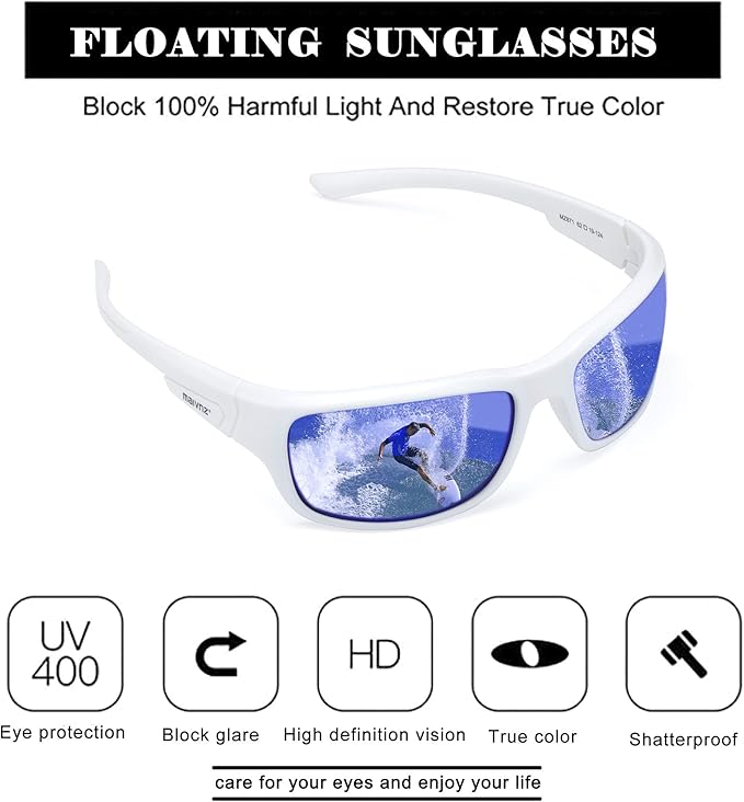 Floating Polarized Fishing Sunglasses for Men UV Protection Fishing Glasses Boating Kayaking Water Sport Glasses