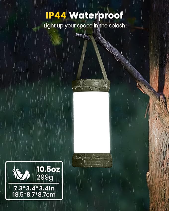 Glocusent 135 LED Ultra Bright Camping Lantern, Up to 200H, 5000mAh Camping Lights with 3 Colors & 5 Brightness, SOS, Max 1500LM, Rechargeable Lantern for Power Outages Camping Hiking Emergency