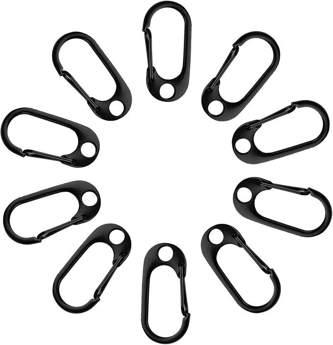 SWATOM Small Mini Carabiner Clip Tiny Spring Snap Hook Keychains Micro Carabiners for Paracord EDC Alloy Key Rings Outdoor Hiking Fishing Camping Backpack Accessories