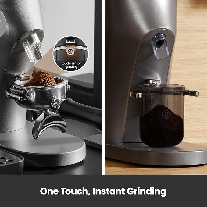 Electric Conical Burr Coffee Grinder, Coffee Bean Grinder with Smart 60S Timer, 60 Precise Adjustable Grind Settings for Espresso, 2-12 Cup, Easy to Clean, Durable & Quiet, G9010B Grey
