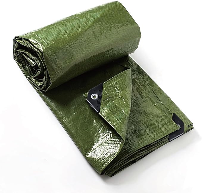 GUARD SHIELD Tarp Green 6x6 Feet Multi Purpose Waterproof Poly Tarp Cover 5mil